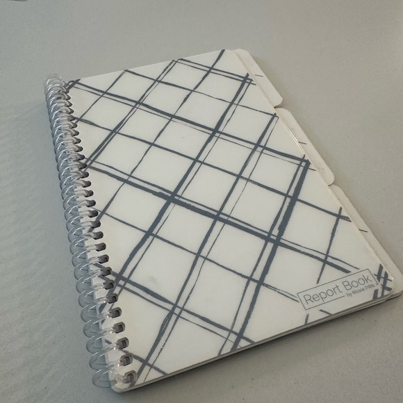 White and Black Grid Spiral Notebook - Picture 1 of 12